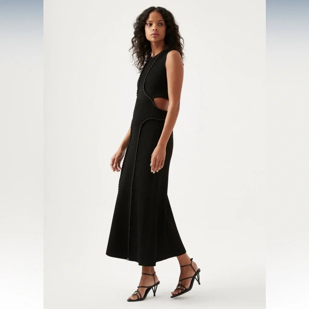 Aje Arp Cut out knit midi dress black - Picture 5 of 12